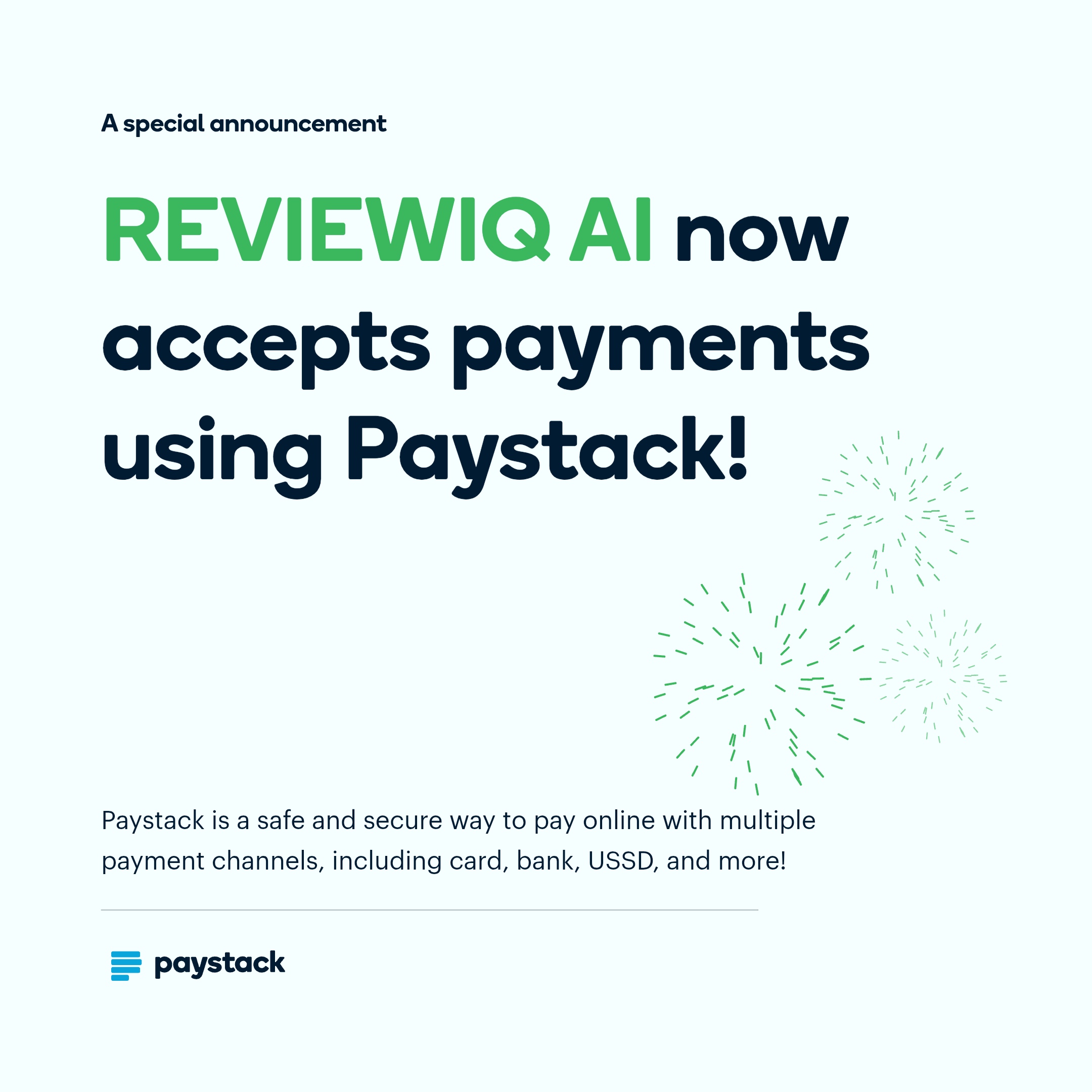 Secure payments with Paystack